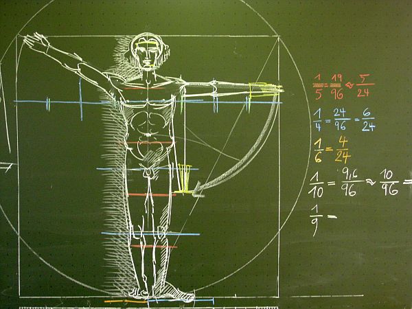 Tafelzeichnung Proportion Renaissance