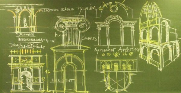 Tafelzeichnung Stilkunde Roemische Architektur