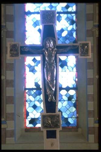 Kruzifix in der ev. Kirche Waggum Braunschweig Bronze 125 c