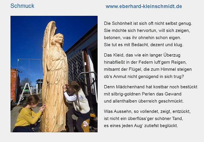 Zuversicht Engel Gedicht Eberhard Kleinschmidt h